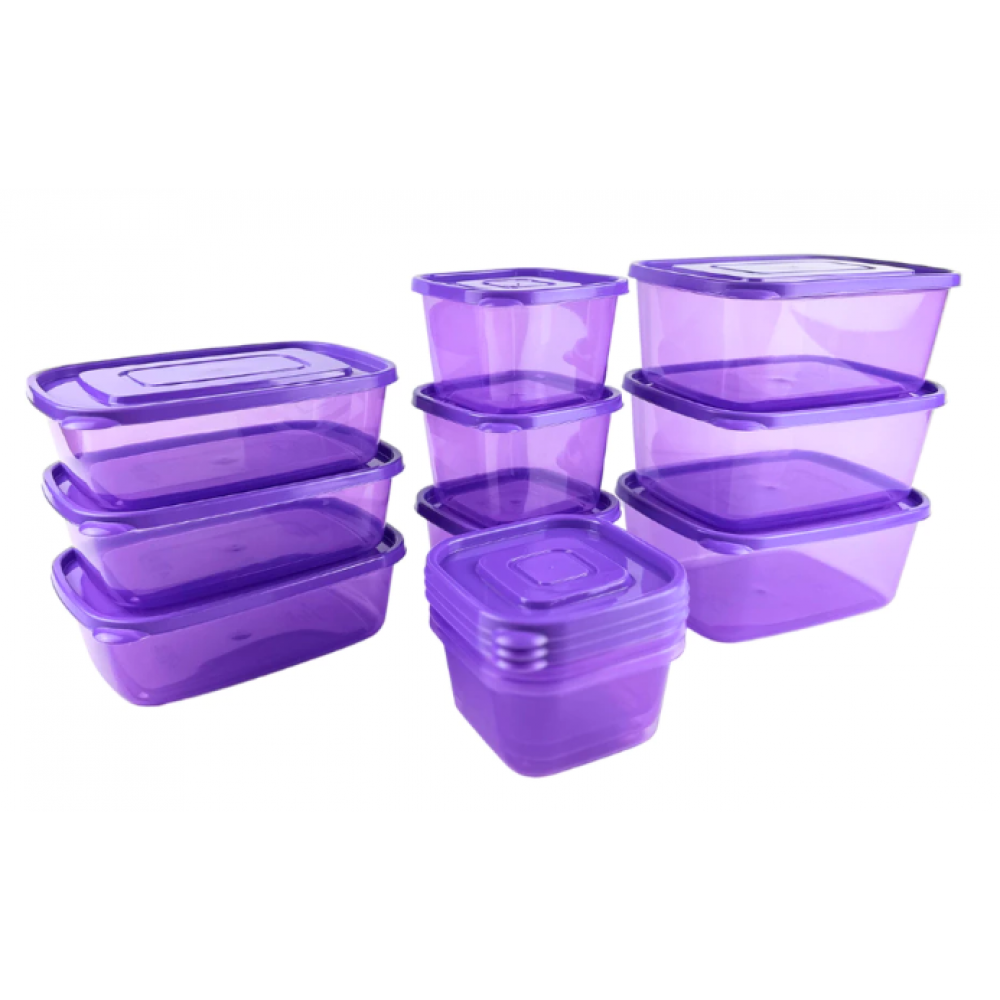 Food Kontainer Toples Plastik Bening Putih Set 20pcs